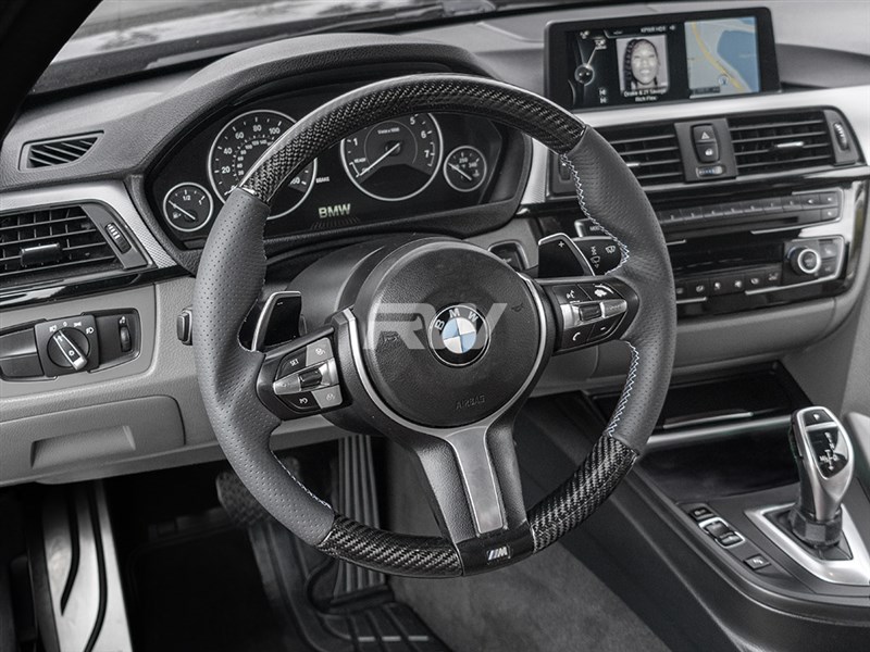 RW Carbon 2012-2020 BMW F2X F3X F8X Carbon Fiber Steering Wheel Replacement