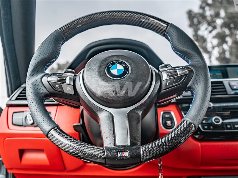 RW Carbon 2012-2020 BMW F2X F3X F8X Carbon Fiber Steering Wheel Replacement