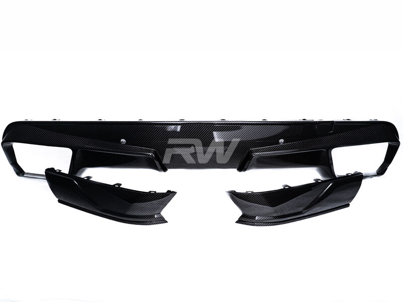 RW Carbon 2020-2024 BMW F95 X5M F96 X6M GTX Carbon Fiber Diffuser