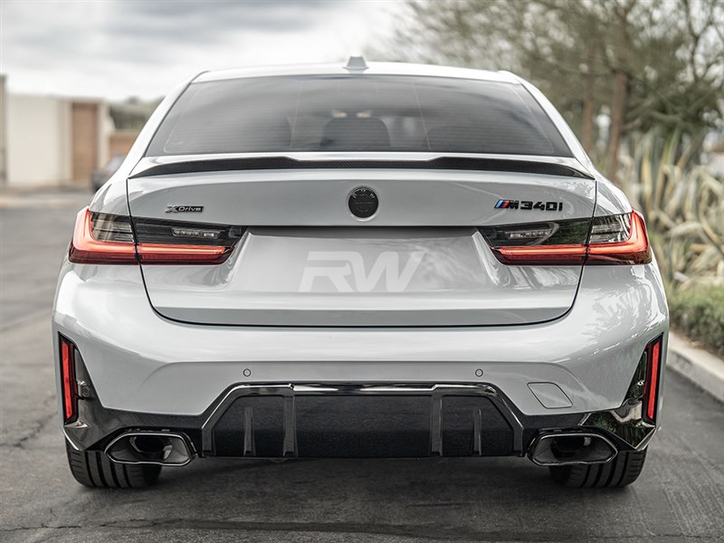RW Carbon BMW G20 G80 M Style Carbon Fiber Trunk Spoiler