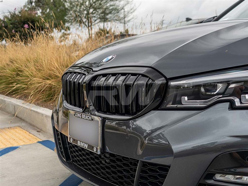 RW Carbon BMW 3 Series G20 330i M340i Gloss Black Double Slat Grilles