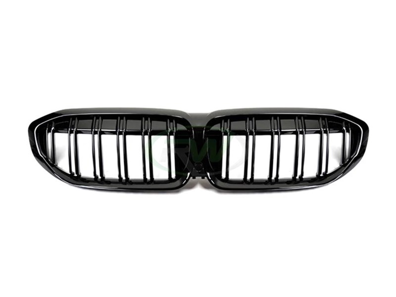 RW Carbon BMW 3 Series G20 330i M340i Gloss Black Double Slat Grilles