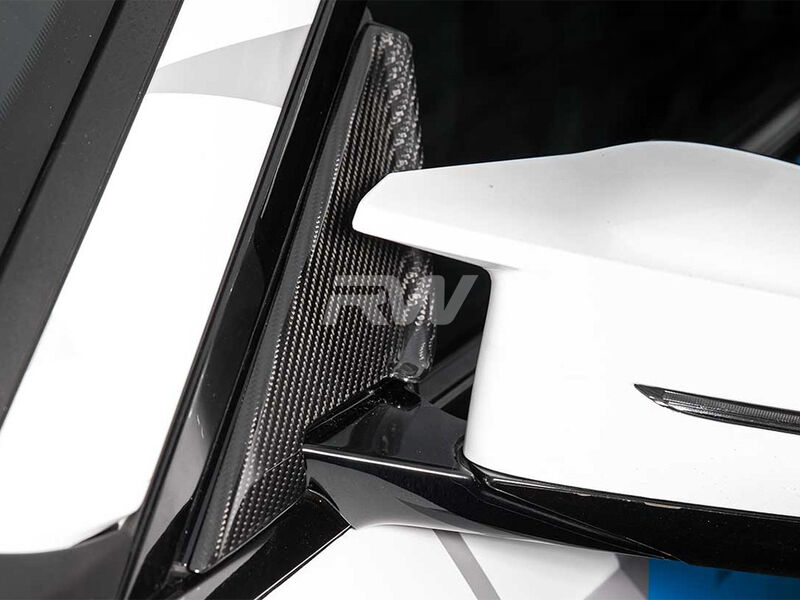 RW Carbon BMW G87 M2 CF Side Mirror Wind Deflectors