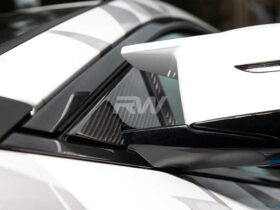 RW Carbon BMW G87 M2 CF Side Mirror Wind Deflectors