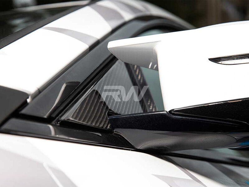 RW Carbon BMW G87 M2 CF Side Mirror Wind Deflectors