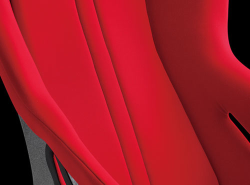 BRIDE A.i.R. cushion convex egg-shape ridges close-up showing LOWMAX pressure distribution