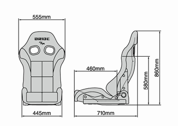 BRIDE STRADIA III millimeter-precise dimension drawing