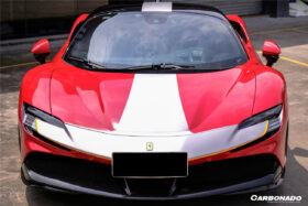 DarwinPRO 2020-UP Ferrari SF90 Stradale OE Style Autoclave Carbon Fiber Front Bumper Middle Air Vents - image 7