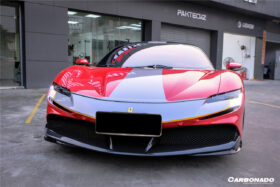 DarwinPRO 2020-UP Ferrari SF90 Stradale OE Style Autoclave Carbon Fiber Front Bumper Middle Air Vents - image 8