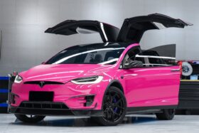 DarwinPRO 2016-2021 Tesla Model X SUV RZS Style Carbon Fiber Front Canards - image 1