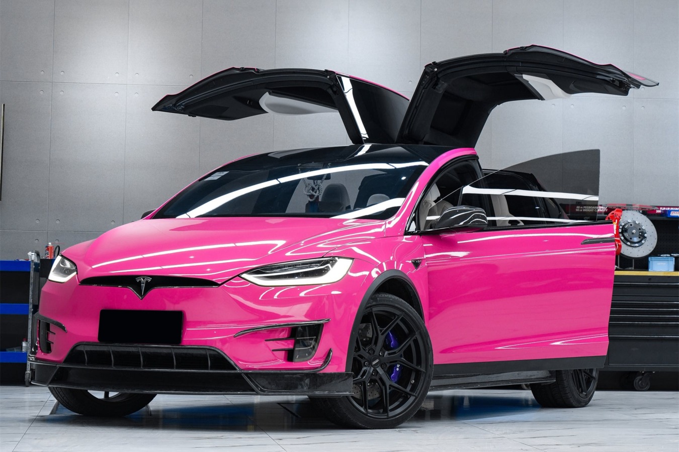 DarwinPRO 2016-2021 Tesla Model X SUV RZS Style Carbon Fiber Front Canards