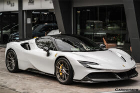DarwinPRO 2020-UP Ferrari SF90 Stradale OE Style Autoclave Carbon Fiber Front Bumper Middle Air Vents - image 10
