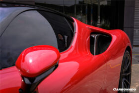 DarwinPRO 2020-UP Ferrari SF90 Stradale OE Style Autoclave Carbon Fiber Qaurter Panel Side Scoops - image 4