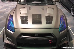 DarwinPro Aerodynamics DarwinPRO GTR R35 CBA / DBA TP-2 Style Carbon Fiber Hood - Image 6