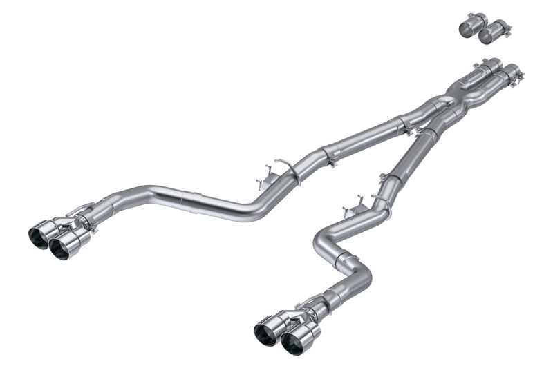 MBRP 2015-2023 Dodge Challenger R/T / SRT / Scat Pack / Hellcat 5.7L (15+) / 6.2L (17+) / 6.4L (17+) 3-Inch Cat-Back Exhaust - Race Profile, Aluminized Steel