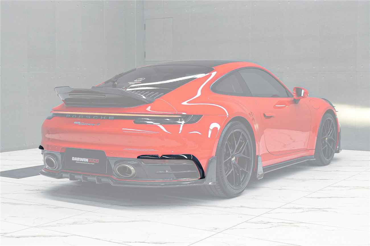 DarwinPRO 2019-2024 Porsche 911 992 Carbon Fiber Rear Bumper Vent Trims DarwinPRO (BKSSII) Fits Carrera, S, 4, 4S, Targa, Cabriolet