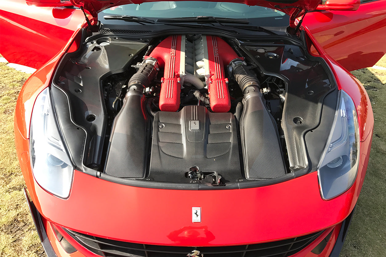 DarwinPRO 2012-2017 Ferrari F12 Berlinetta Dry Carbon Fiber Engine Cover Replacement - FF Performance