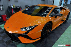 DarwinPRO 2015-2025 Lamborghini Huracan LP610 & LP580 & EVO Convert Tecnica Style Dry Carbon Fiber Front Bumper - image 4