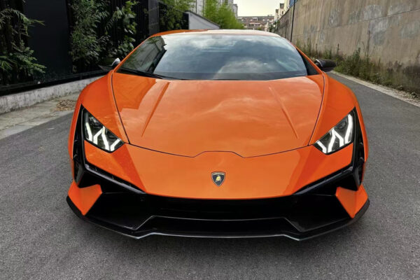DarwinPRO 2015-2025 Lamborghini Huracan LP610 & LP580 & EVO Convert Tecnica Style Dry Carbon Fiber Front Bumper