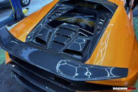 DarwinPRO 2015-2025 Lamborghini Huracan LP610 & LP580 & EVO Tecnica Style Dry Carbon Fiber Trunk Spoiler Wing - image 7