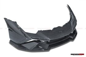 DarwinPRO 2015-2025 Lamborghini Huracan LP610 & LP580 & EVO Convert Tecnica Style Dry Carbon Fiber Front Bumper - image 7