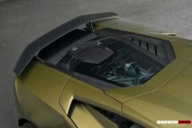 DarwinPRO 2015-2025 Lamborghini Huracan LP610 & LP580 & EVO Coupe Convert Tecnica Style Dry Carbon Fiber Rear Engine Hood - image 4