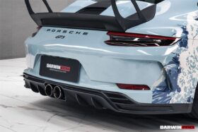 DarwinPRO 2017-2019 Porsche 911 991.2 GT3 Only BKSS Style Carbon Fiber Rear Lip Diffuser - image 2