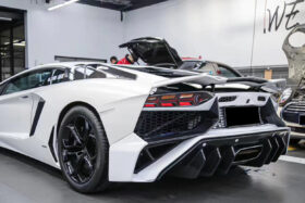 DarwinPRO 2011-2016 Lamborghini Aventador LP700 LP740 Coupe & Roadster SV Style Rear Bumper - image 1