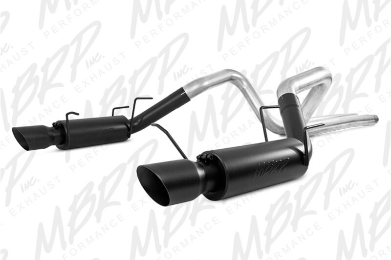 MBRP 2011-2014 Ford Mustang GT 5.0L 3-Inch Cat-Back Exhaust - Race Profile, Black-Coated