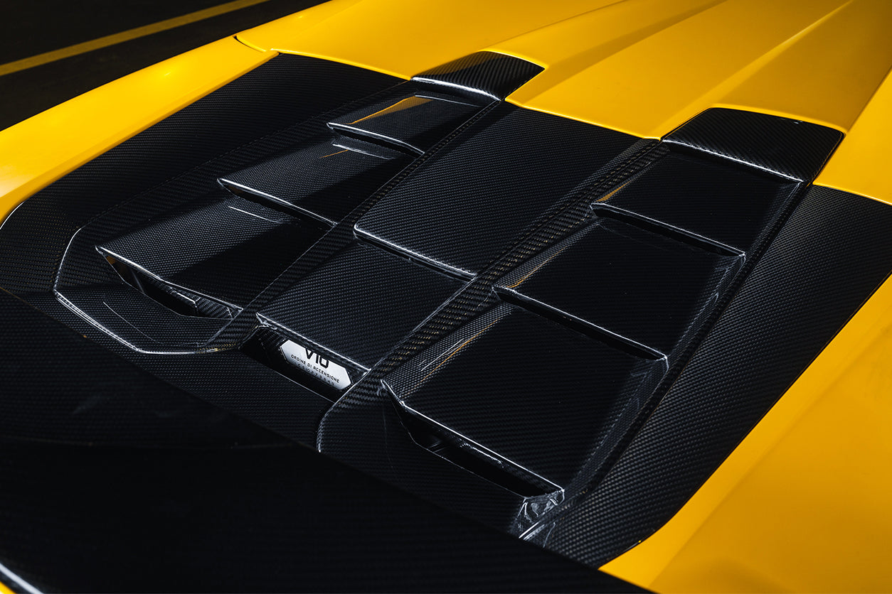 DarwinPRO 2019-2023 Lamborghini Huracan EVO Spyder OD Style Dry Carbon Engine Trunk Hood