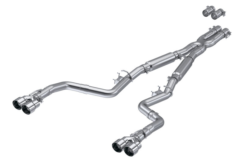 MBRP 2017-2023 Dodge Challenger R/T / SRT / Scat Pack / Hellcat 5.7L / 6.2L / 6.4L 3-Inch Cat-Back Exhaust - Street Profile, Aluminized Steel