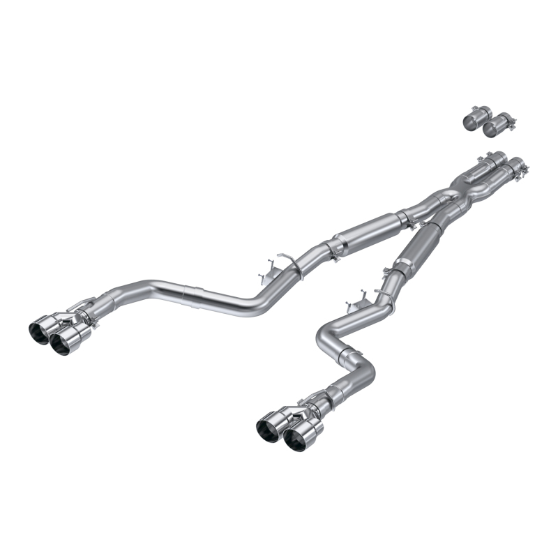 MBRP 2017-2023 Dodge Challenger R/T / SRT / Scat Pack / Hellcat 5.7L / 6.2L / 6.4L 3-Inch Cat-Back Exhaust - Street Profile, Aluminized Steel