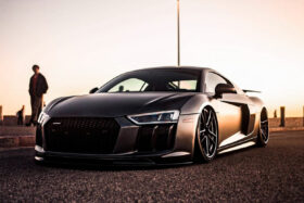 DarwinPro Aerodynamics DarwinPRO R8 Carbon Fiber Front Lip Carbonado (VRS) Fits Coupe Spyder