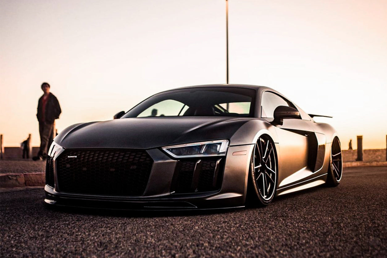 DarwinPro Aerodynamics DarwinPRO R8 Carbon Fiber Front Lip Carbonado (VRS) Fits Coupe Spyder