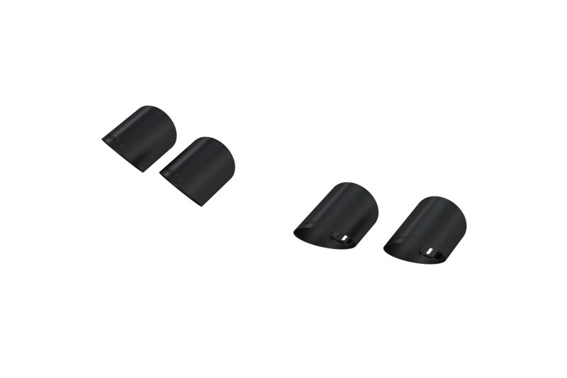 MBRP 2015-2024 Ford Mustang Quad 4&Prime; Exhaust Tip Cover Kit - Black-Coated T304