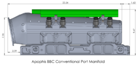 Frankenstein Engine Dynamics Apophis Conventional Big Block (BB3 Xtra Oval) Billet Intake Manifold - Image 5
