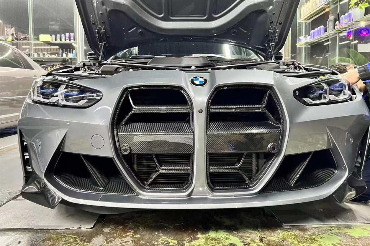 DarwinPRO 2021-UP BMW M3 G80 M4 G82 G83 OD Style DRY Carbon Fiber Grille (NO ACC)