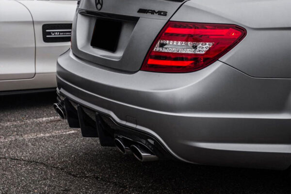 DarwinPRO 2012-2014 Mercedes Benz W204 C63 AMG RZ Style Carbon Fiber Rear Lip