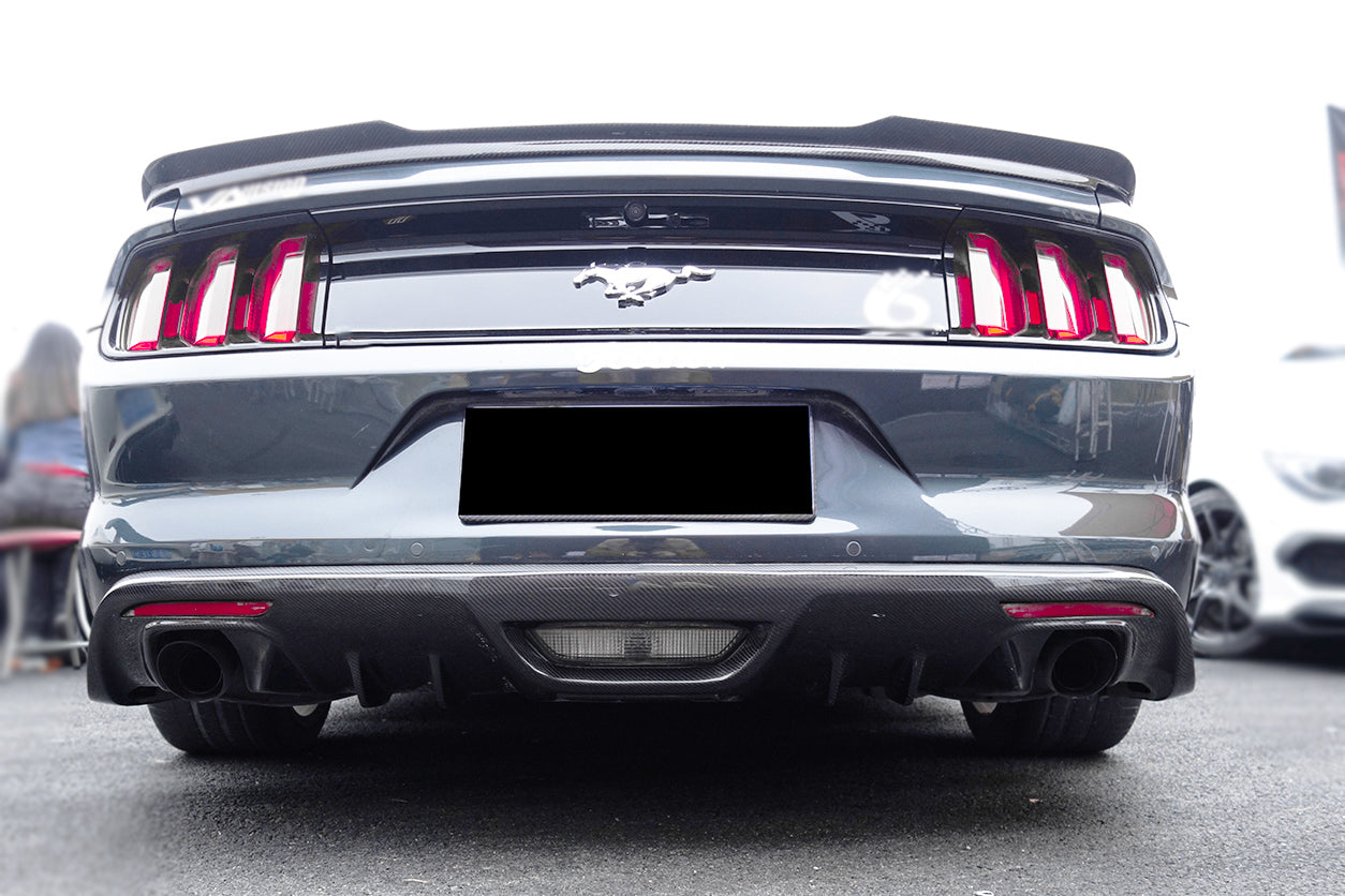 DarwinPRO 2015-2017 Ford Mustang Rsh Style Carbon Fiber Rear Diffuser Lip