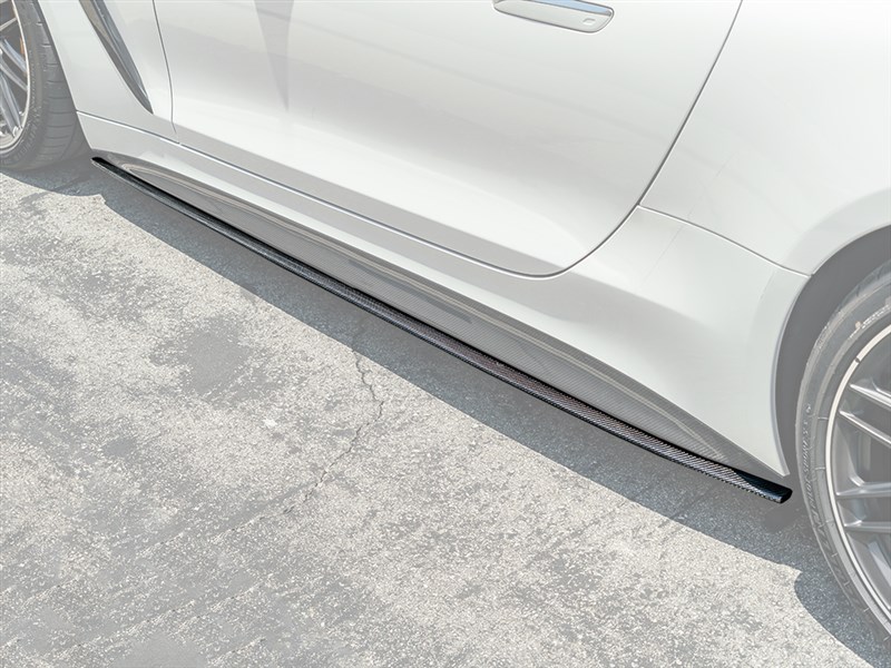 RW Carbon Mercedes C192 GT55/GT63 RWS CF Side Skirt Extensions