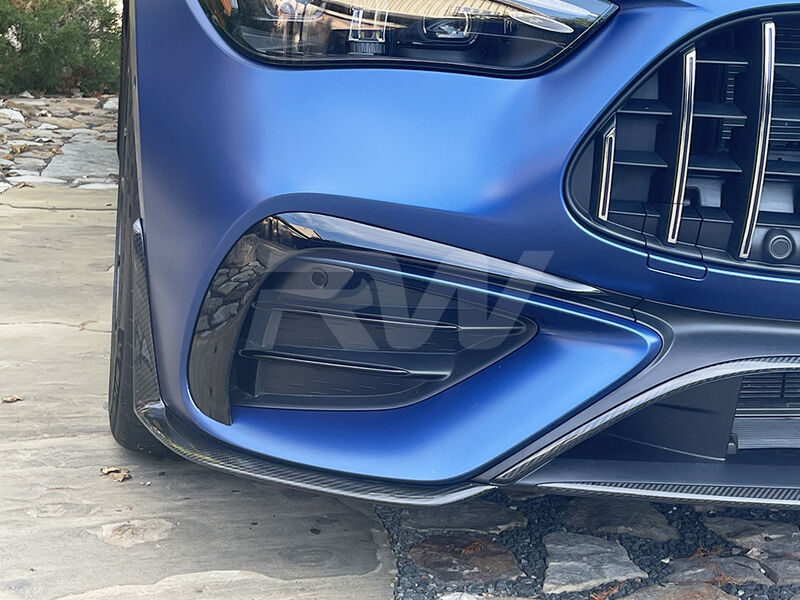 RW Carbon Mercedes C236 CLE53 Carbon Fiber Front Splitters
