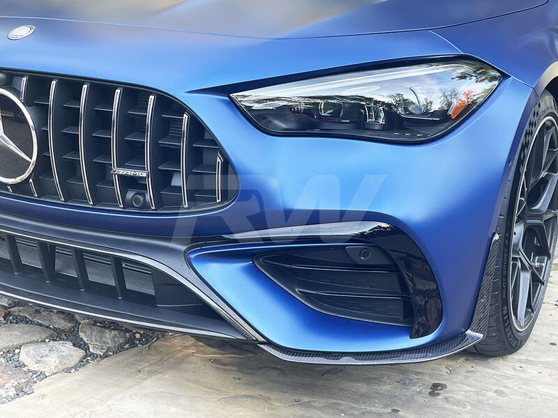 RW Carbon Mercedes C236 CLE53 Carbon Fiber Front Splitters