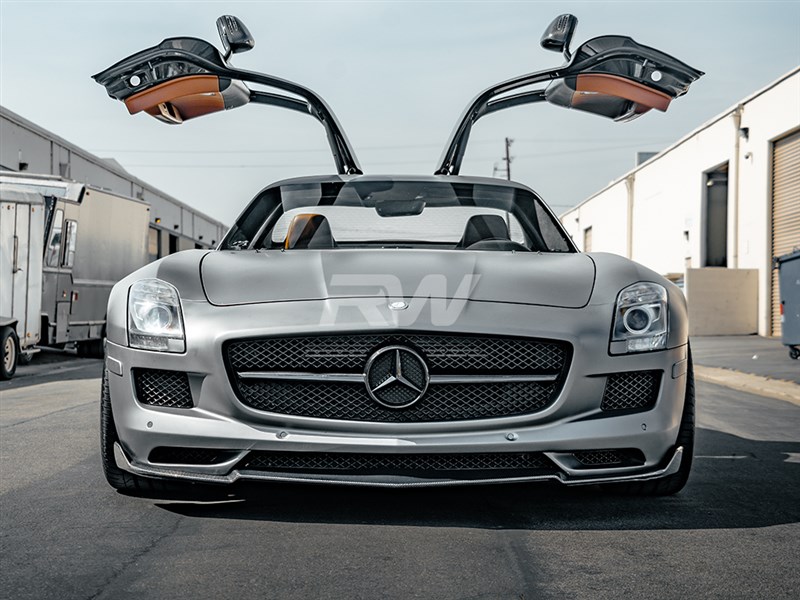 RW Carbon Mercedes SLS Renn Style Carbon Fiber Front Lip