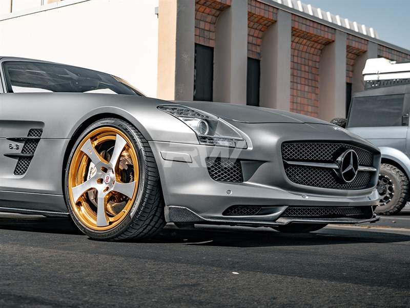 RW Carbon Mercedes SLS Renn Style Carbon Fiber Front Lip