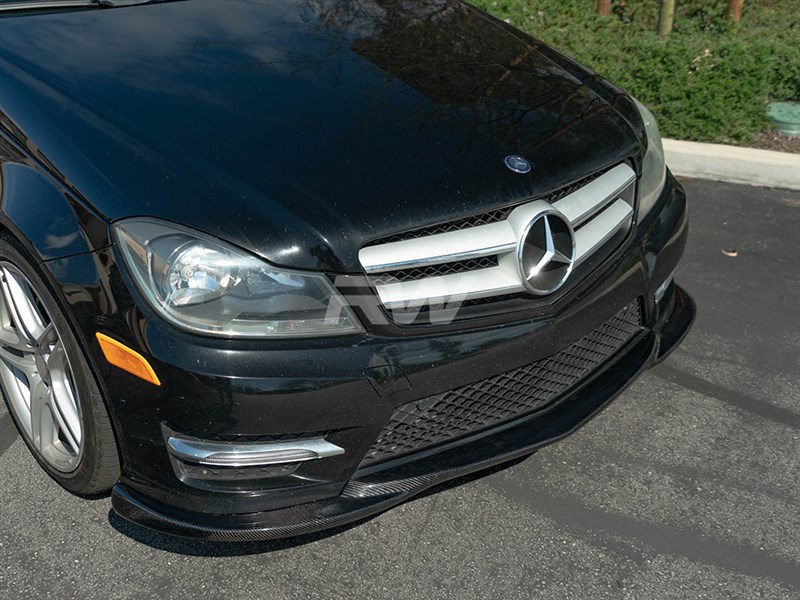 RW Carbon Mercedes W204 C Class Carbon Fiber Front Lip