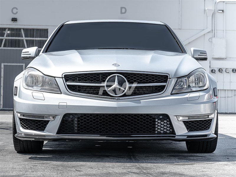 RW Carbon Mercedes C63 Black Series Style Carbon Fiber Front Lip