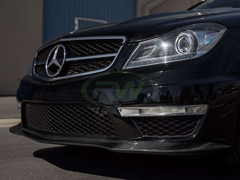 RW Carbon Mercedes C63 Black Series Style Carbon Fiber Front Lip