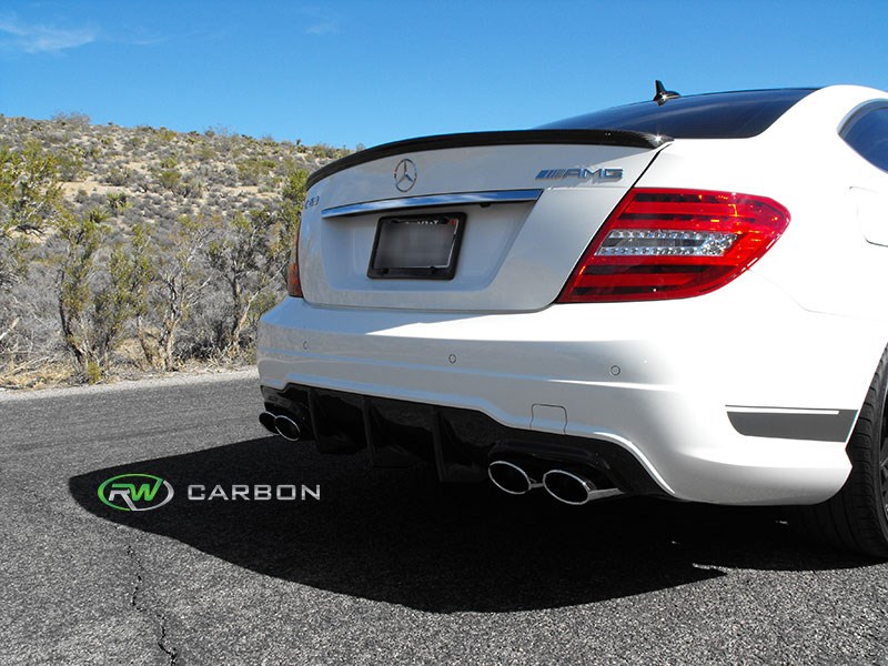 RW Carbon Mercedes W204 Coupe AMG Style CF Trunk Spoiler
