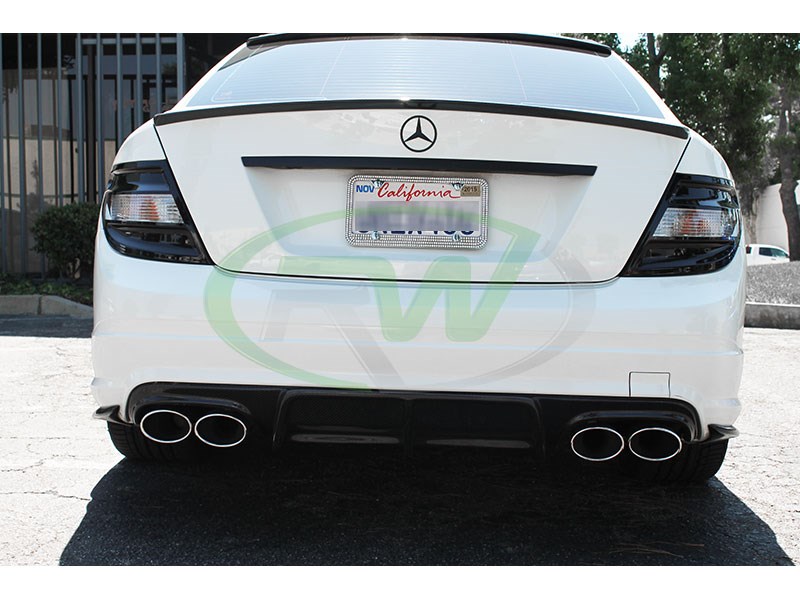 RW Carbon Mercedes W204 AMG Style Carbon Fiber Trunk Spoiler
