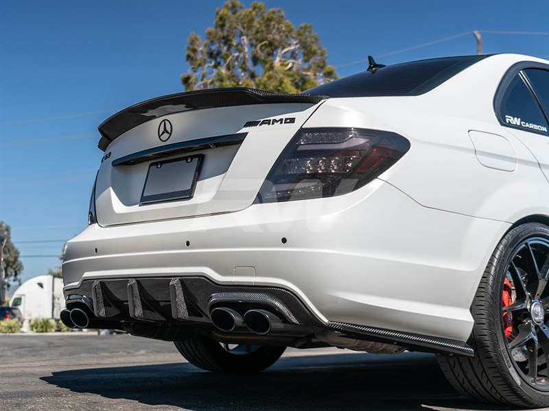 RW Carbon Mercedes W204 FL CF Rear Bumper Splitters
